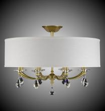 American Brass & Crystal FM5497-O-32G-36G-ST-GL - Eight Light Flush Mount